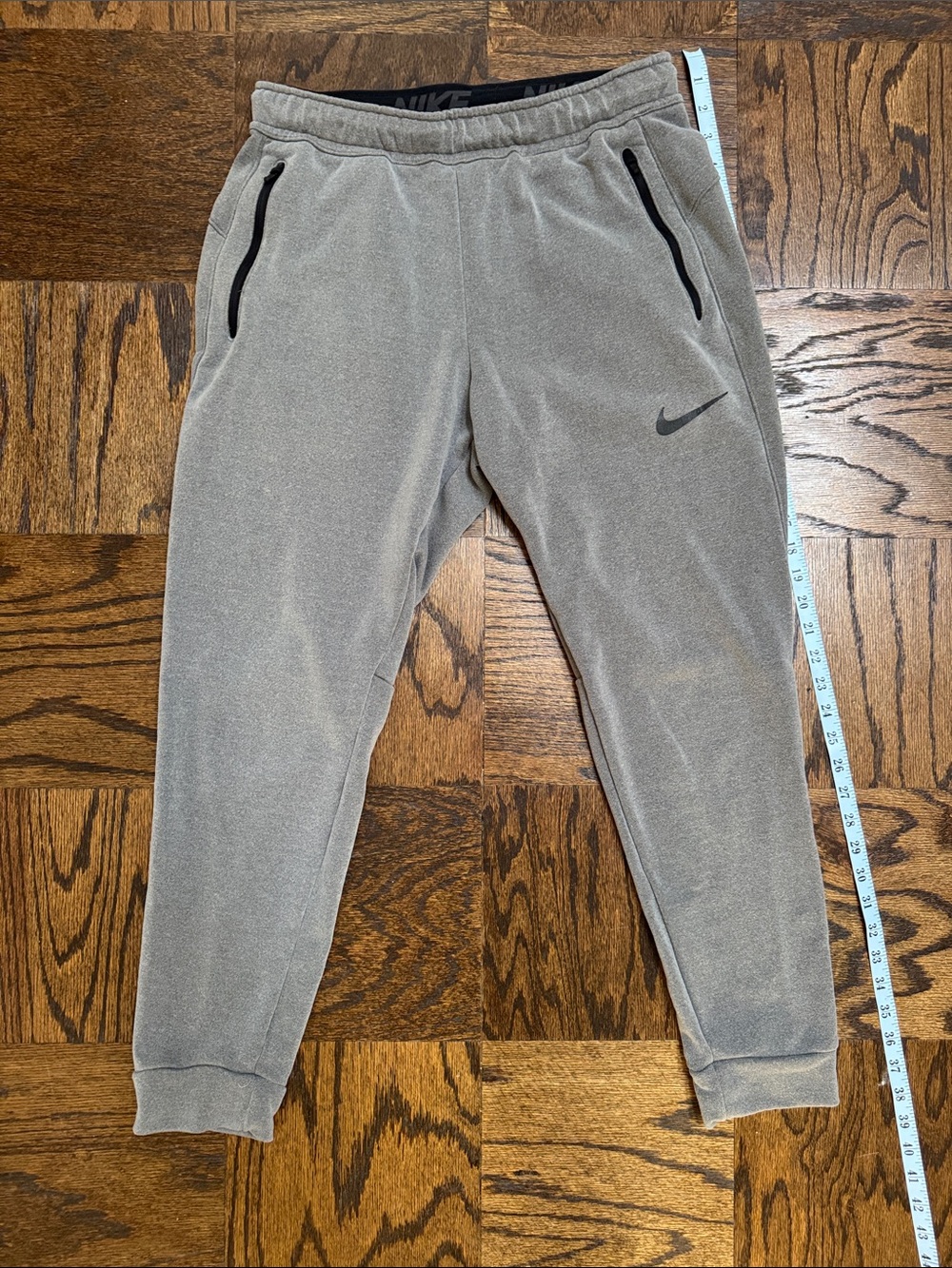 Nike Training Hyper Dry Joggers Men’s Sz Medium Dri-Fit Grey French Terry EUC